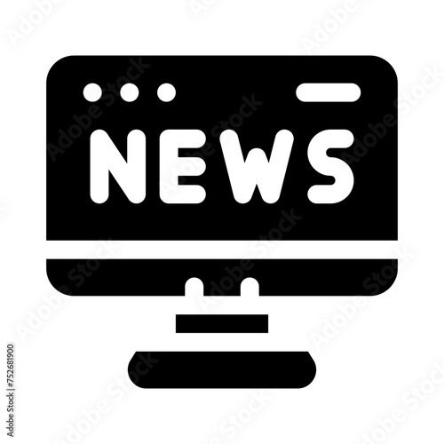 mass media glyph icon