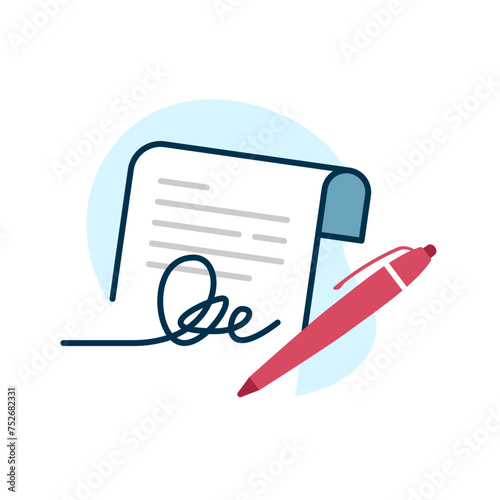 authorization consent page concept illustration flat design vector. simple modern graphic element for landing page ui, infographic, icon