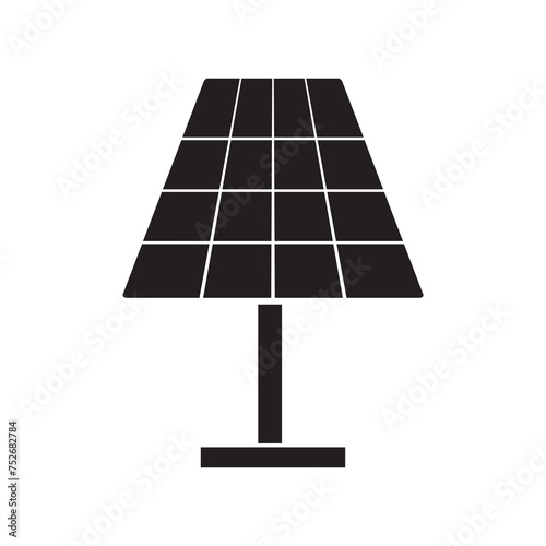  solar pannel glyph flat vector icon simple illustration on white background..eps