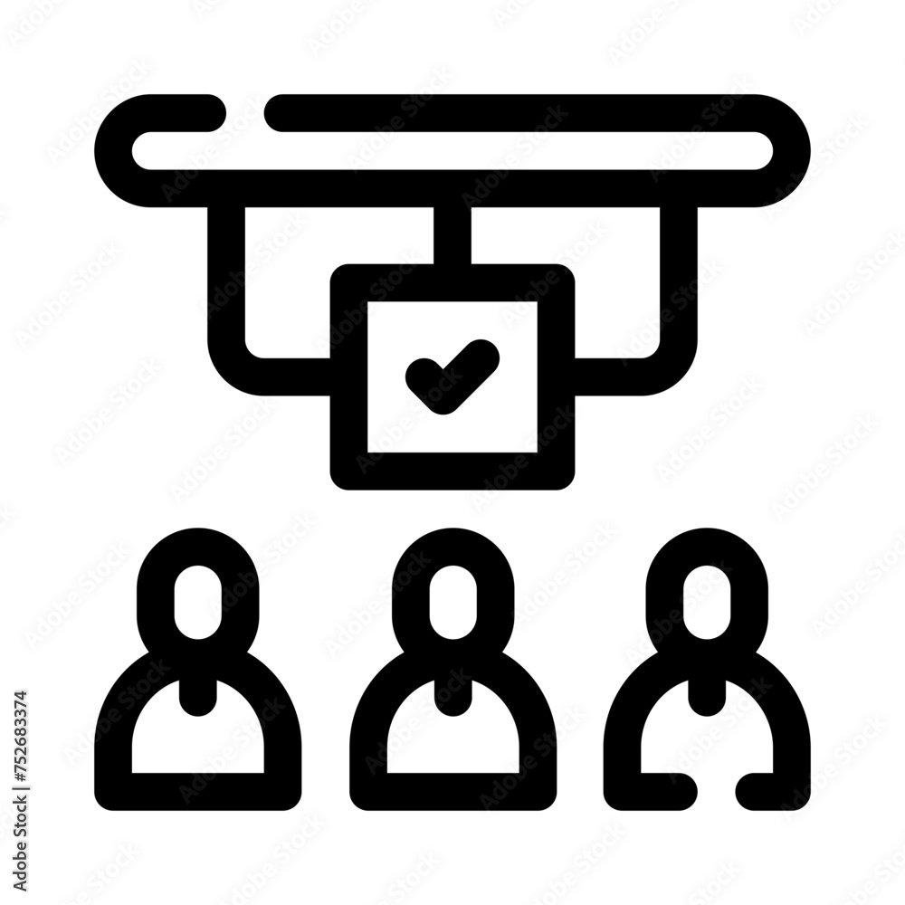 recruitment line icon