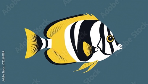 Hand Drawn Butterflyfish: Vector Art in Sketch Style