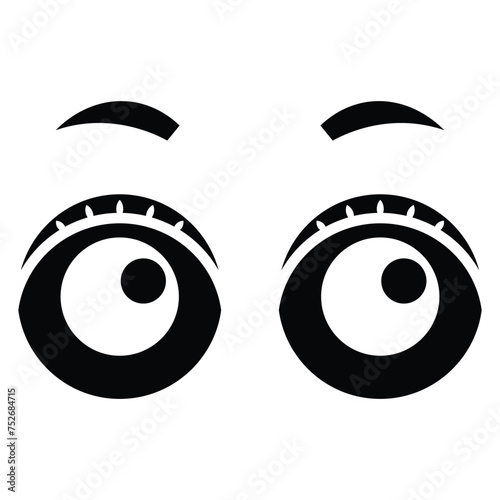 Cartoon eyes icon design, illustration design