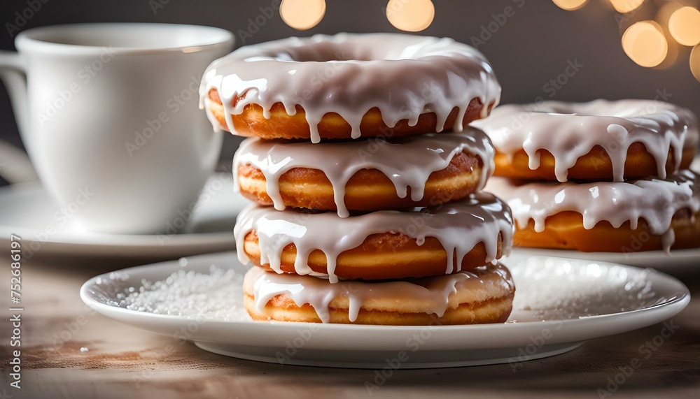 glazed donuts stacked on a plate glazed donuts stacked on a plate