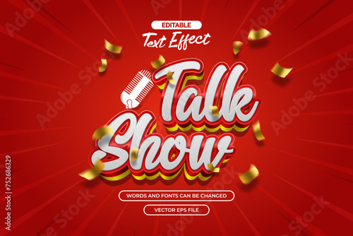 Talkshow editable text effect