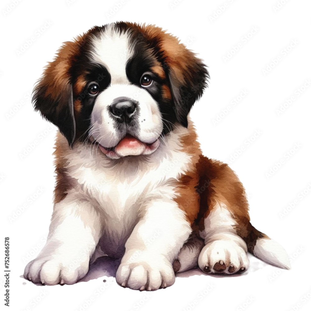dog cute   clipart watercolor 
