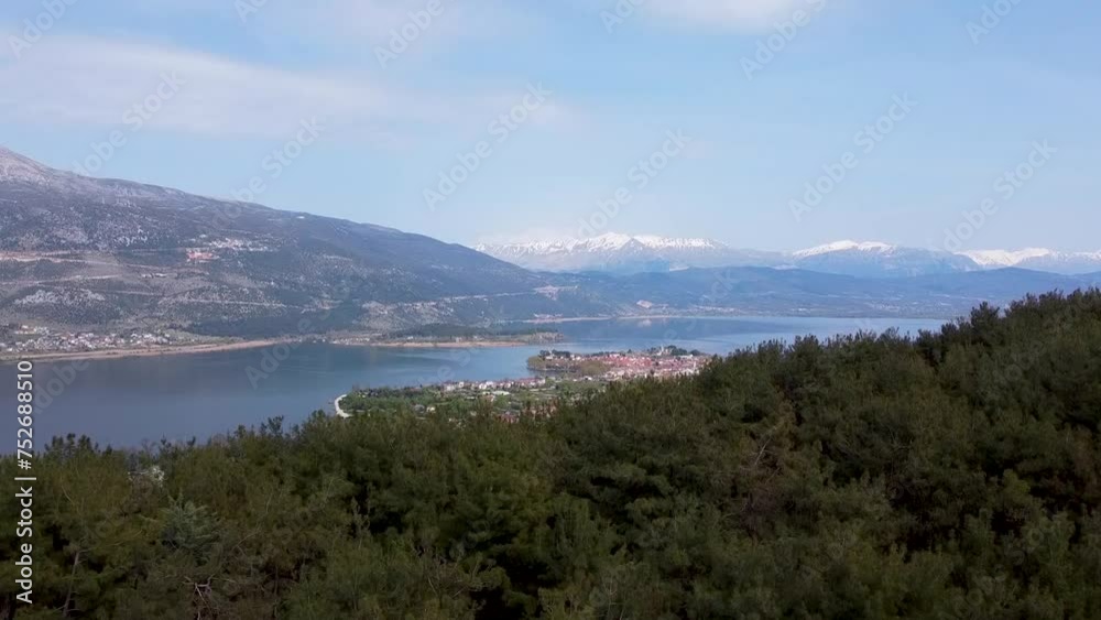 Aerial Panoramic Shot of Ioannina City Epirus, Pindus Mountain Range, Footage Aerial Panoramic Shot of Ioannina City Epirus, Pindus Mountain Range, Footage