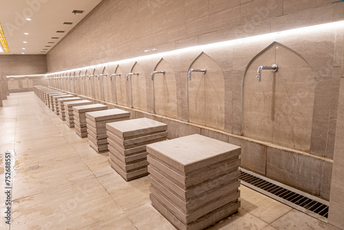 ablution place in the mosque area photo