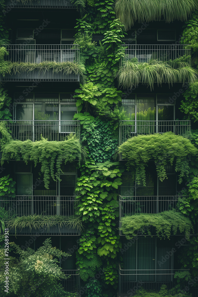 Sustainable urban living: interior green wall with eco-friendly plants Sustainable urban living: interior green wall with eco-friendly plants