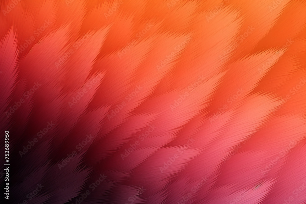 Abstract background with feathers in red and orange colors. Space for text or image - obrazy, fototapety, plakaty 
