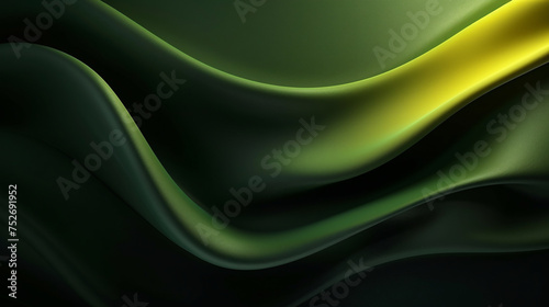 Abstract green and yellow wavy background. Green, yellow or orange colors, Space for text or image