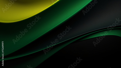 Abstract green and black background. Green, yellow or orange colors, Space for text or image