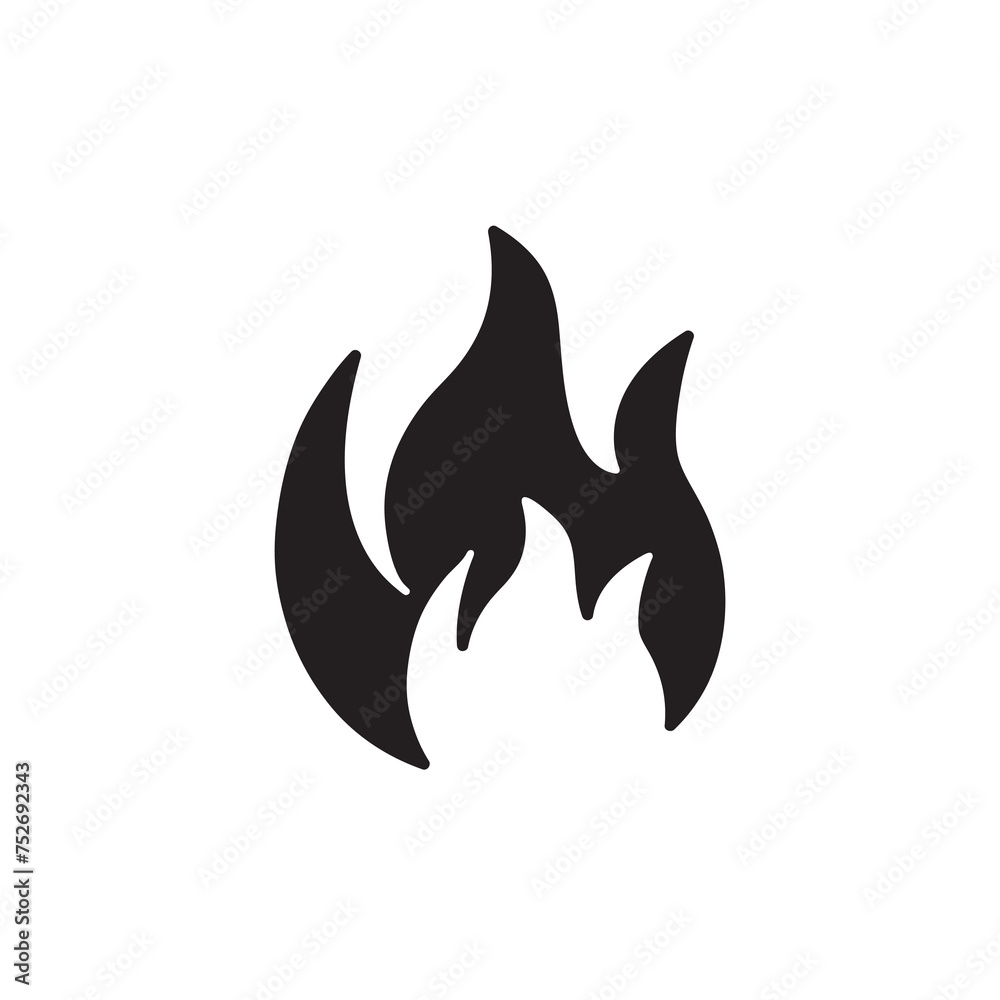  fire vector flat simple illustration on white background..eps