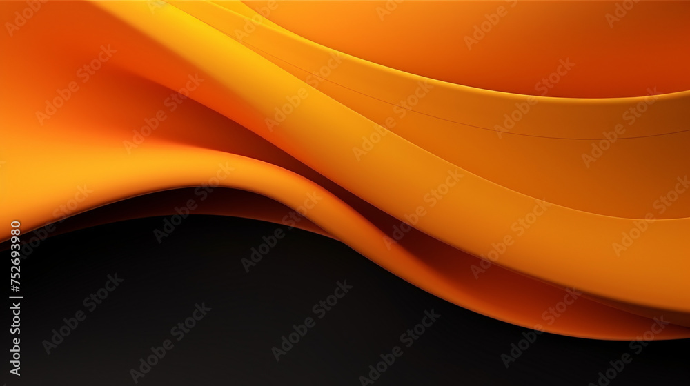 Abstract orange wavy background. Orange, yellow or red colors, Space for text or image - obrazy, fototapety, plakaty 