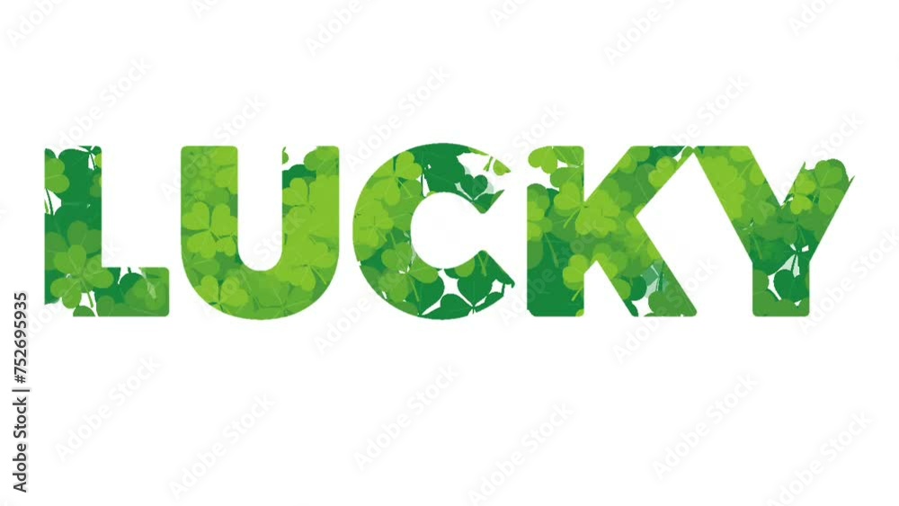 Green four leaf clover animation on Green four leaf clover animation on