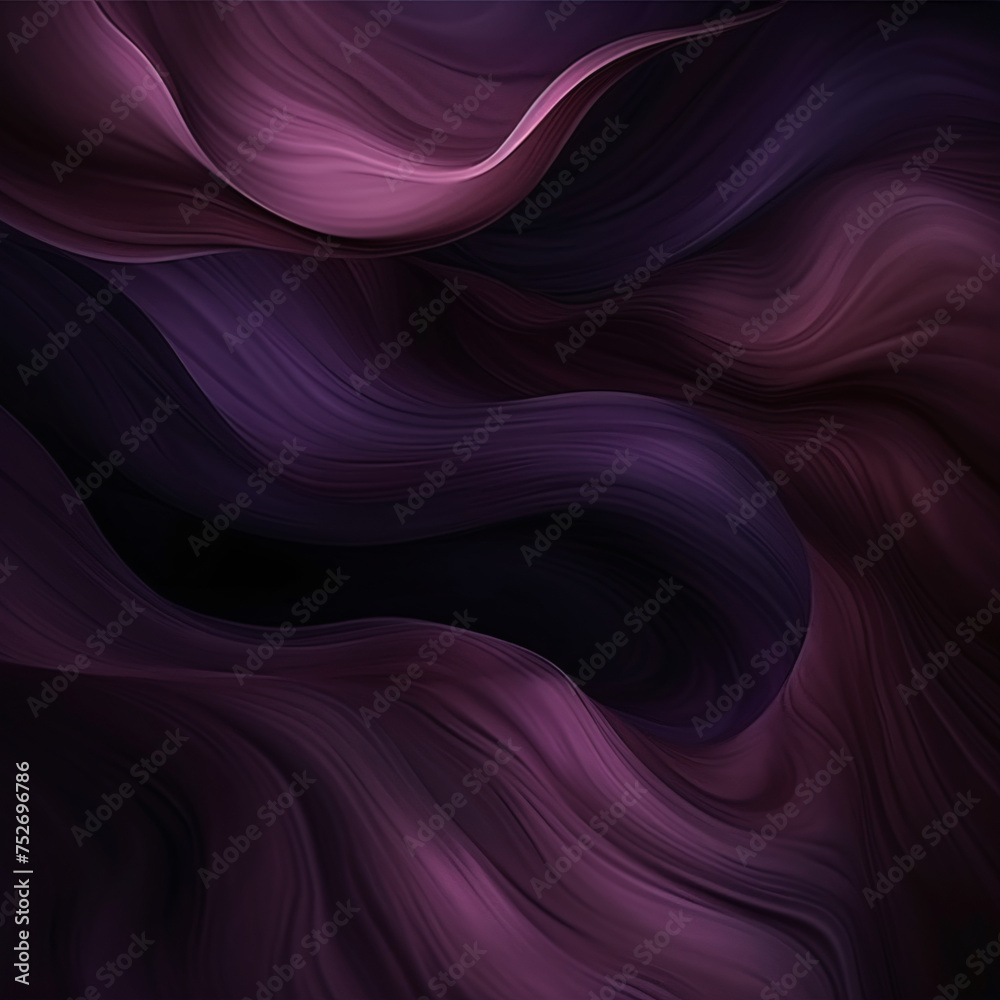 Abstract background with smooth lines in purple and black colors for your design. Violet, purple and pink colors, Space for text or image - obrazy, fototapety, plakaty 