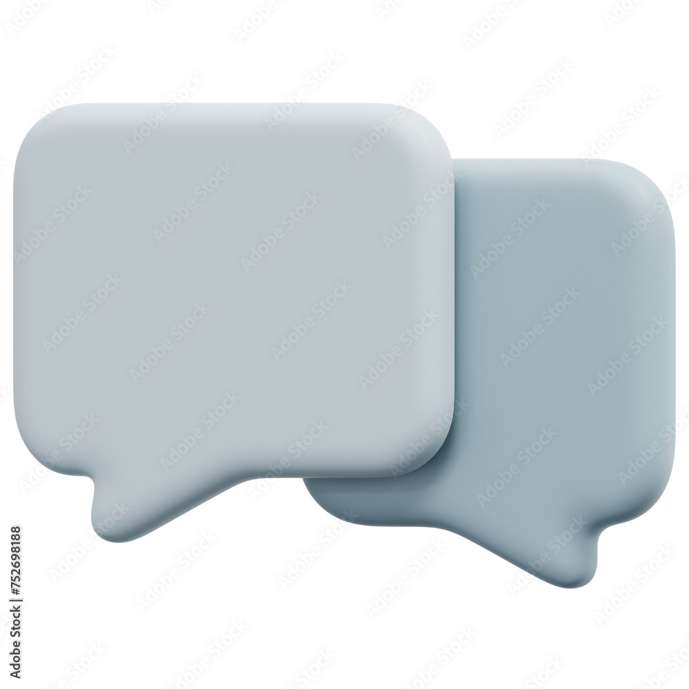 bubble 3d render icon illustration