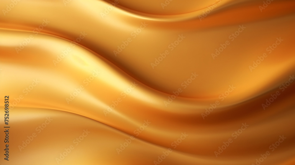 Golden satin background with some smooth lines in it. Golden, rich colors, Space for text or image - obrazy, fototapety, plakaty 