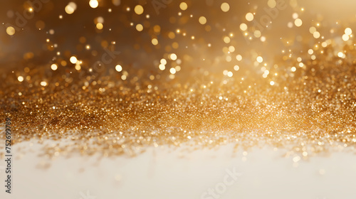 Glitter golden bokeh texture