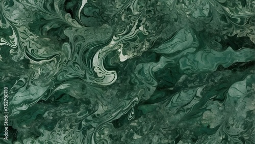 Intricate green marble design in a continuous pattern for backgrounds Generative AI