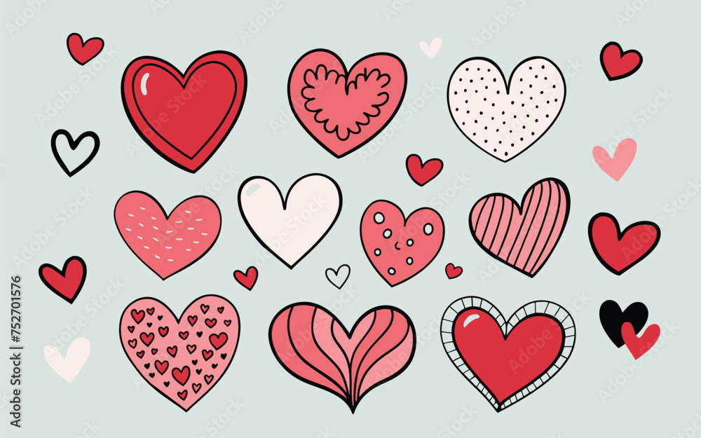 seamless background with hearts