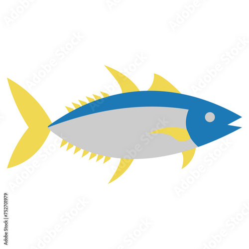Tuna Fish Flat Style