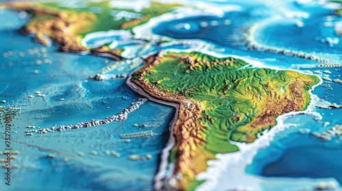 Fototapeta Naklejka Na Ścianę i Meble -   topography map 3D