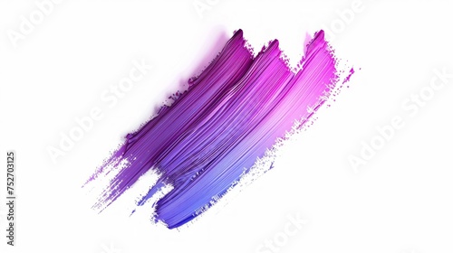 Abstract vibrant purple brush stroke with digital texture on a white background  artistic and modern.