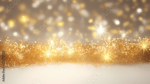 Sparkling texture with golden bokeh lights