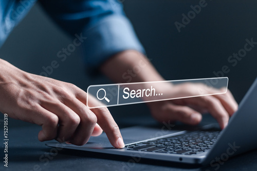 SEO search engine optimization concept, Marketing ranking traffic website, internet technology for business company.