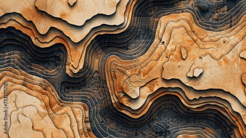 topographic map of hills next to each other