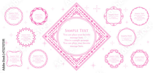 春モチーフのフレームデザイン