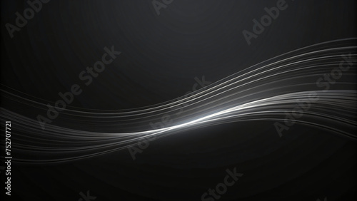 Black and White Abstract Wave Design with Light Texture © Uncle-Ice