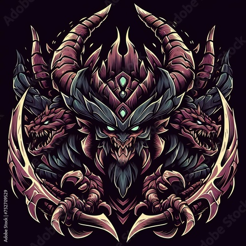 Wallpaper Mural Spiritual Mythical Figure in Detailed Fantasy Illustration Torontodigital.ca