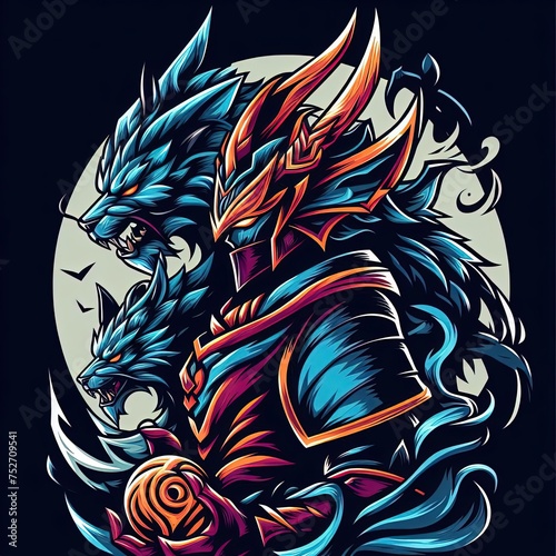 Wallpaper Mural Ornamental Hindu Goddess Illustration with Sacred Mandala Style Torontodigital.ca