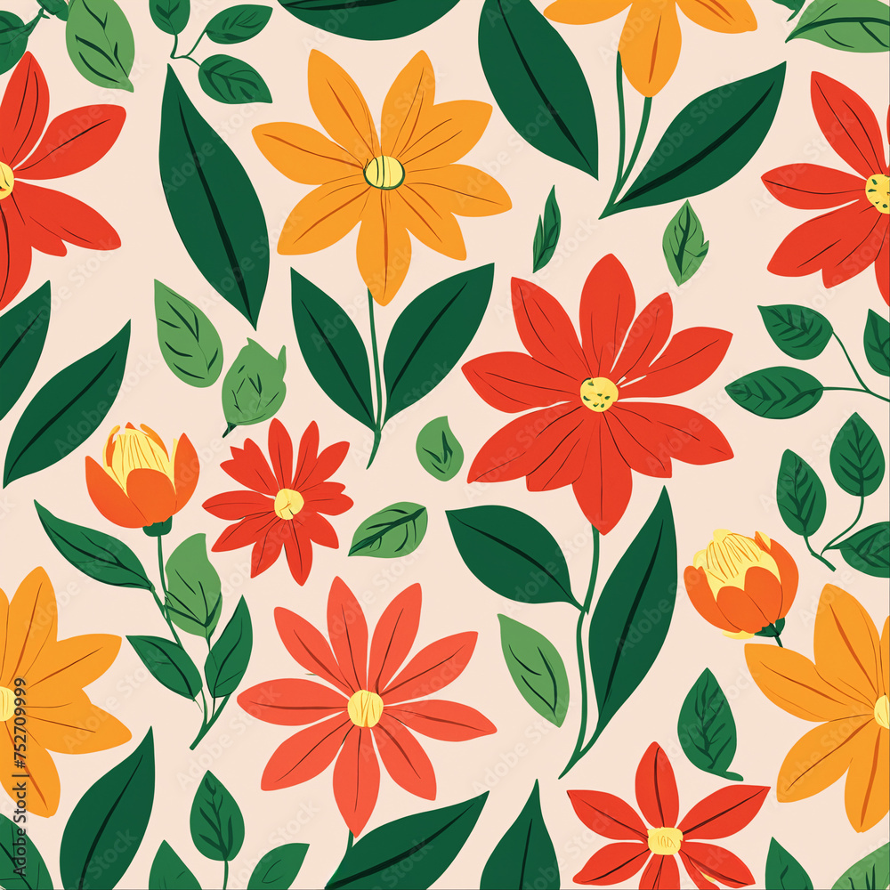  floral pattern illustration.generative AI