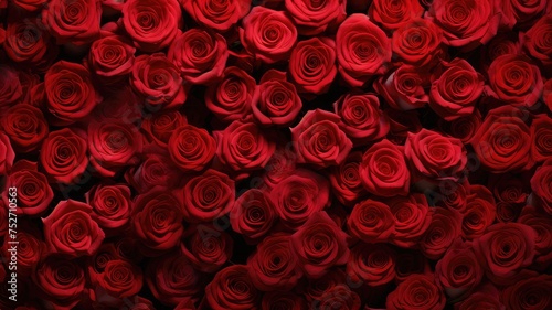 velvet red roses  background full bloom