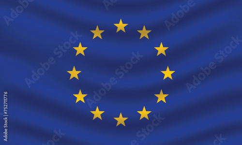 Flat Illustration of European Union flag. EU flag design. 