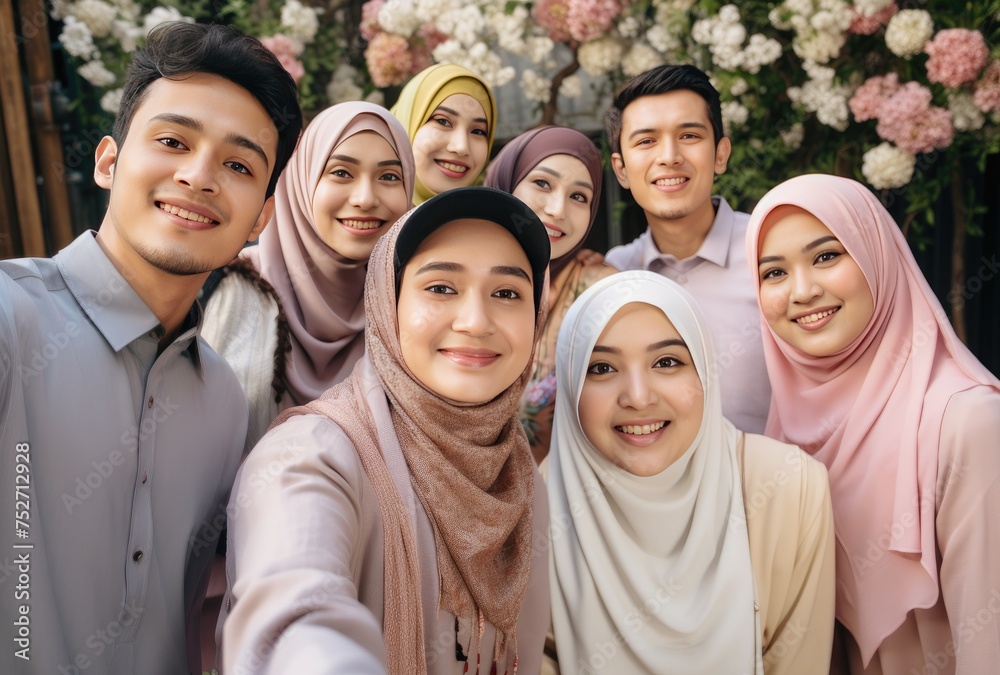 Young muslim family relaxing together during ramadan. Young muslim family relaxing together during ramadan.