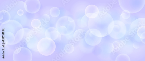 Abstract purple circle bokeh wallpaper. Smooth soft blur effect background. Shiny blurry light sparkles texture. Seasonal backdrop for Christmas, New Year or birthday card, poster, banner. Vector