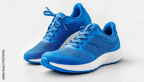 sports blue shoes using classic lacing
