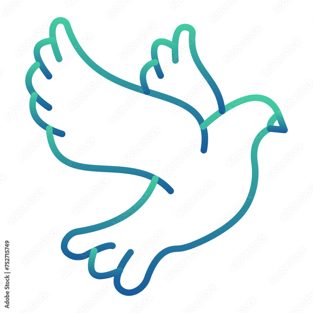 Obraz premium Dove Gradient Linear Style