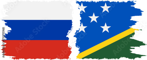 Solomon Islands and Russia grunge flags connection vector Free Download Solomon Islands and Russia grunge flags connection vector - GFXLoad