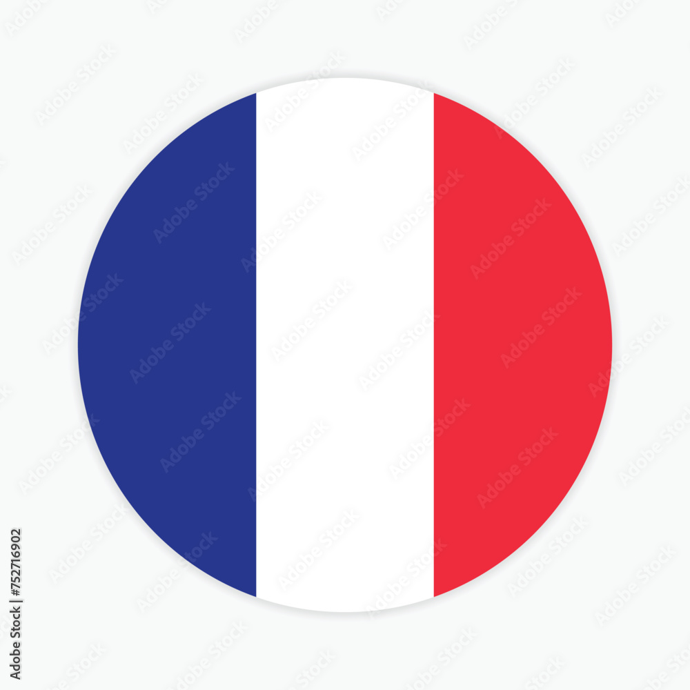 France national flag vector icon design. France circle flag. Round of France flag.
France national flag vector icon design. France circle flag. Round of France flag.