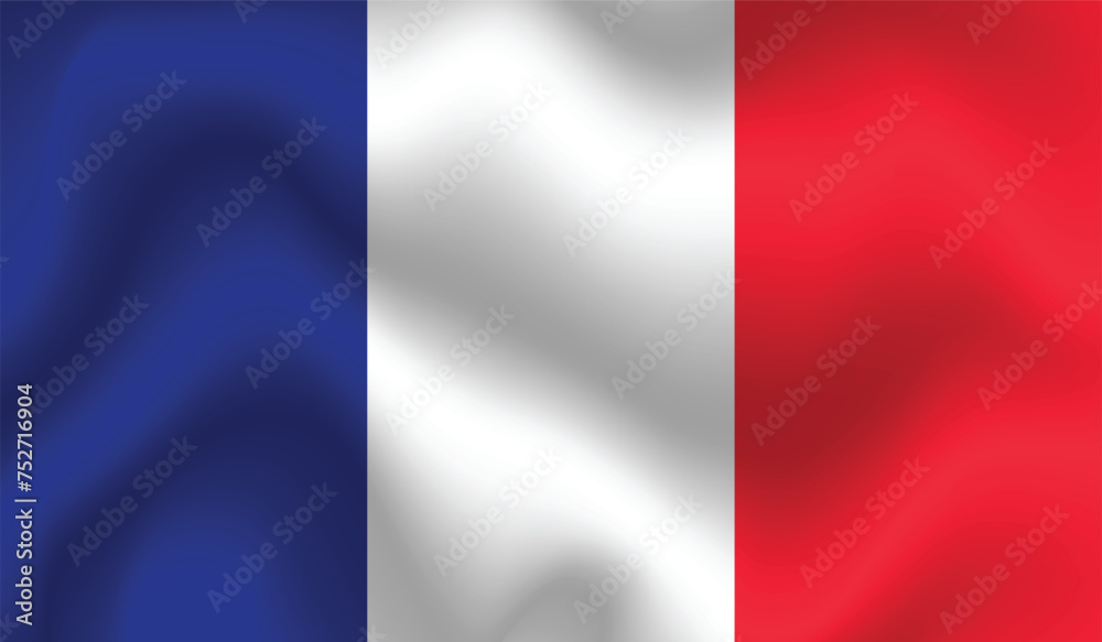 Flat Illustration of France flag. France national flag design. France Wave flag.
Flat Illustration of France flag. France national flag design. France Wave flag.