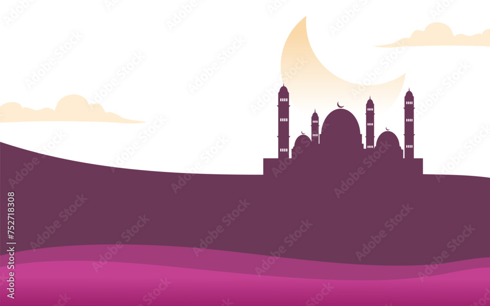 modern purple Ramadan mosque background