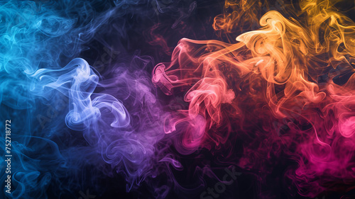 Swirls of colorful smoke blend into an abstract masterpiece, symbolizing the essence of AI Generative.
