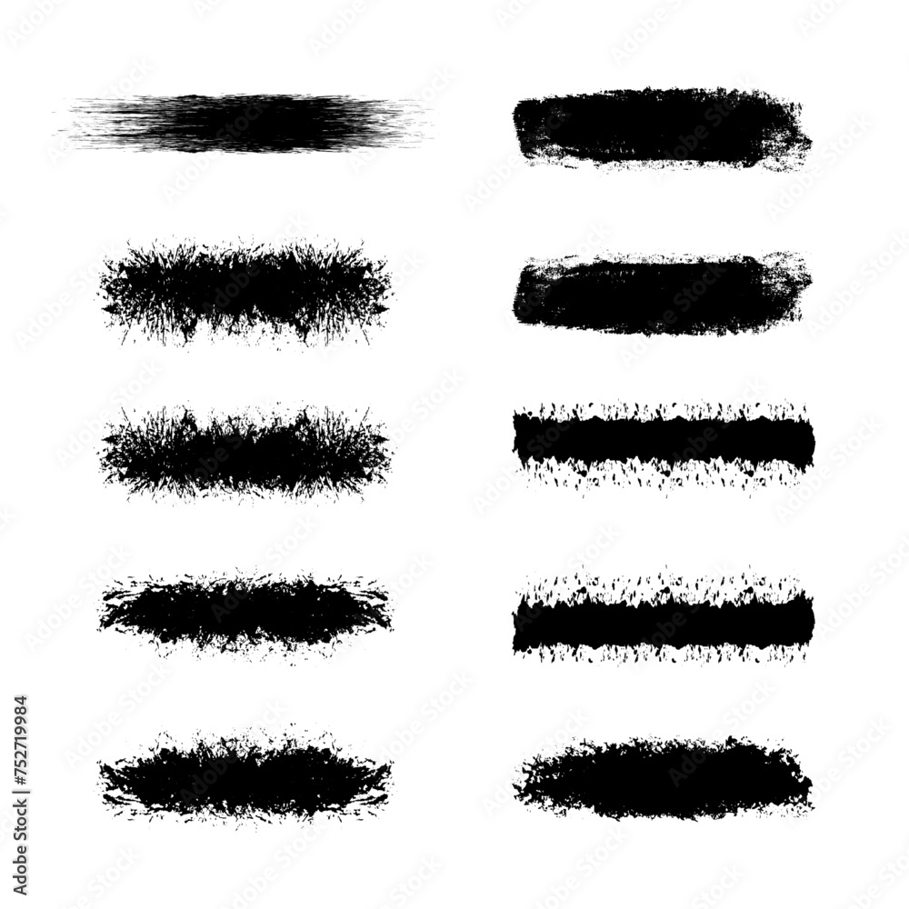 Black brush stroke set isolated on background. Collection of trendy brush stroke vector for black ink paint, grunge backdrop, dirt banner, watercolor design and dirty texture. Brush stroke vector Black brush stroke set isolated on background. Collection of trendy brush stroke vector for black ink paint, grunge backdrop, dirt banner, watercolor design and dirty texture. Brush stroke vector