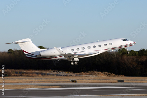 Gulfstream 650 Private Jet - Taking off from Atlanta Peachtree DeKalb Airport photo