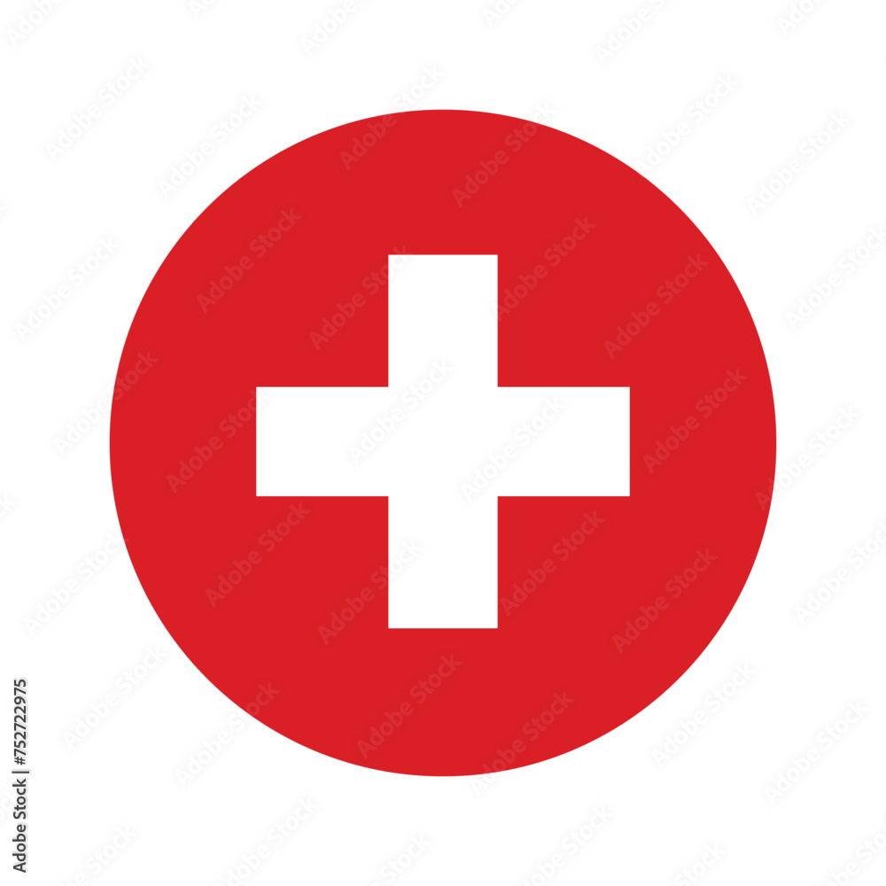 Switzerland national flag vector icon design. Switzerland circle flag. Round of Switzerland flag.
Switzerland national flag vector icon design. Switzerland circle flag. Round of Switzerland flag.