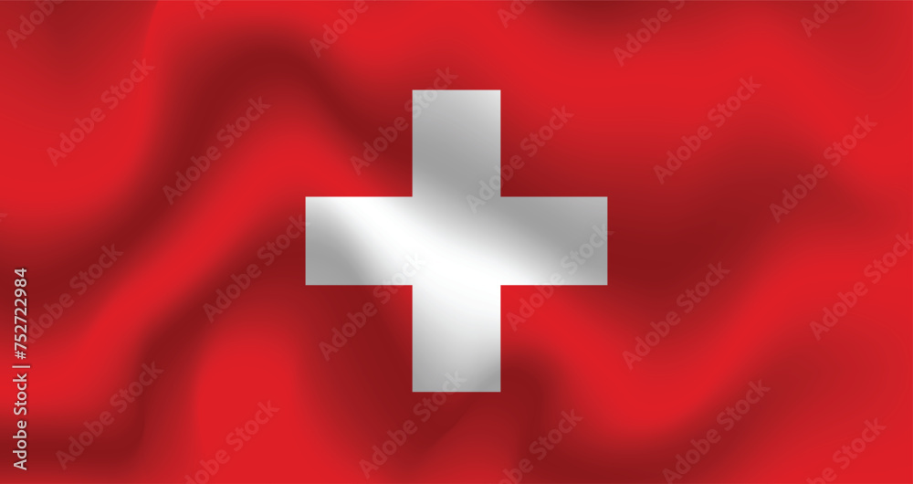 Flat Illustration of Switzerland flag. Switzerland national flag design. Switzerland Wave flag.
Flat Illustration of Switzerland flag. Switzerland national flag design. Switzerland Wave flag.